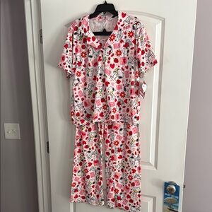 Peanuts Print Pajama Set